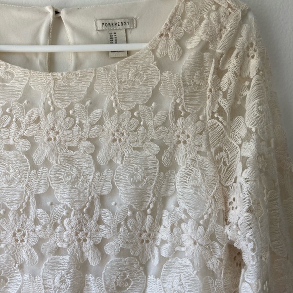 Cream Lace Top - Picture 3 of 3